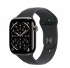 Apple Watch Series 11 GPS + Cellular, koperta 42 mm z tytanu w kolorze łupku, pasek sportowy w kolorze czarnym - rozmiar S/M